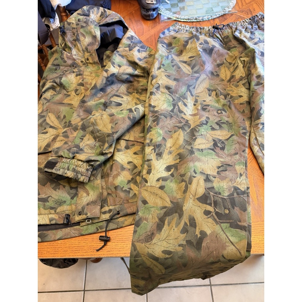 Gander Mountain Climate+ Mens M/L Coat Pants Camo Camouflage Rain Wear